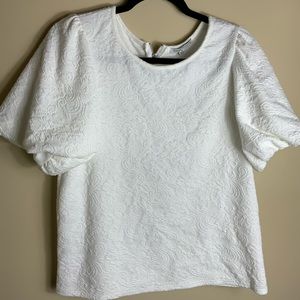 Balloon Sleeve Printed Cotton Blouse